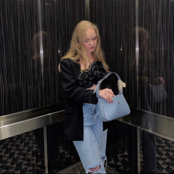 🖤 ZARA BNWT FLORAL APPLIQUÉ TOP • SIZE SMALL 🖤 - Picture 14 of 16